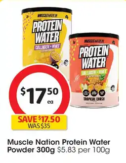 Coles Muscle Nation Protein Water Powder offer