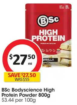 Coles BSc Bodyscience High Protein Powder offer