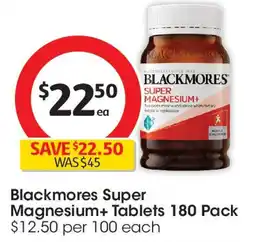 Coles Blackmores Super Magnesium+ Tablets offer
