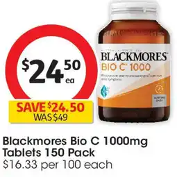 Coles Blackmores Bio C 1000mg Tablets offer