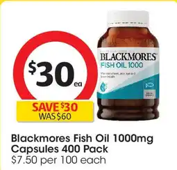Coles Blackmores Fish Oil Capsules offer