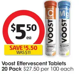 Coles Voost Effervescent Tablets offer