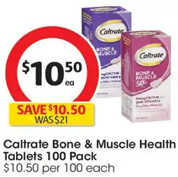 Coles Caltrate Bone & Muscle Health Tablets offer