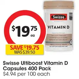 Coles Swisse Ultiboost Vitamin D Capsules offer