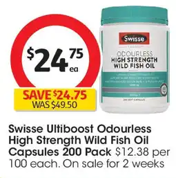 Coles Swisse Ultiboost Odourless High Strength Wild Fish Oil Capsules offer