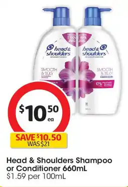 Coles Head & Shoulders Shampoo or Conditioner offer