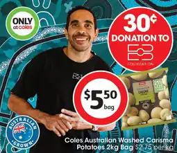 Coles Coles Australian Washed Carisma Potatoes offer