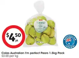 Coles Coles Australian I'm perfect Pears offer