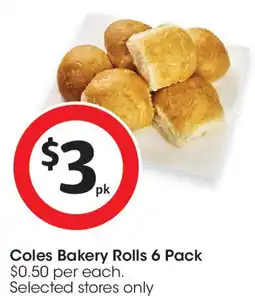 Coles Coles Bakery Rolls offer