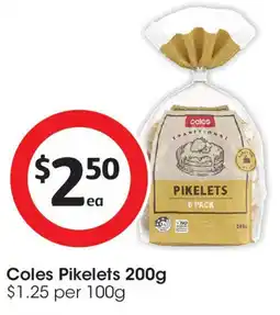 Coles Coles Pikelets offer
