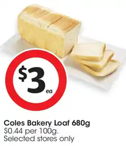 Coles Coles Bakery Loaf offer