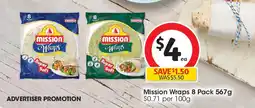 Coles Mission Wraps offer