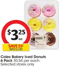 Coles Coles Bakery Iced Donuts offer