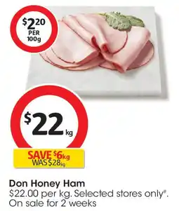 Coles Don Honey Ham offer