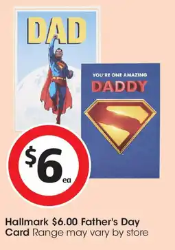 Coles Hallmark father's Day Card offer