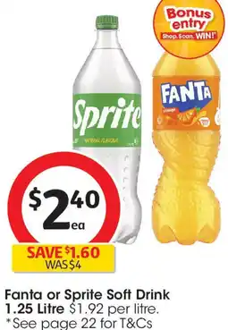 Coles Fanta or Sprite Soft Drink offer
