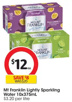 Coles Mt Franklin Lightly Sparkling Water offer