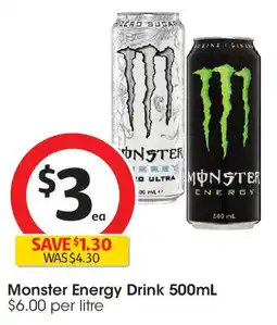 Coles Monster Energy Drink offer