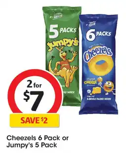 Coles Cheezels or Jumpy's offer