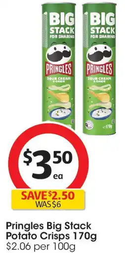 Coles Pringles Big Stack Potato Crisps offer