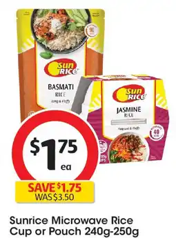 Coles Sunrice Microwave Rice Cup or Pouch offer