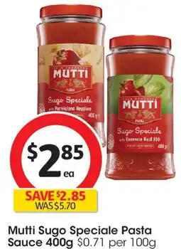 Coles Mutti Sugo Speciale Pasta Sauce offer
