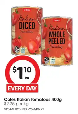 Coles Coles Italian Tomatoes offer
