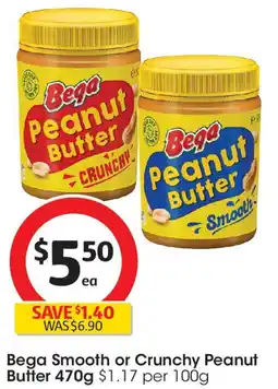 Coles Bega Smooth or Crunchy Peanut Butter offer