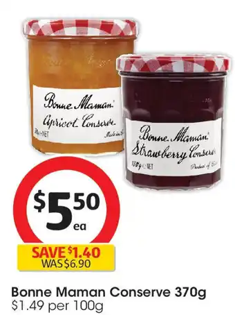 Coles Bonne Maman Conserve offer