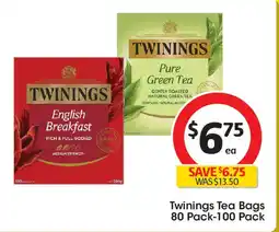 Coles Twinings Tea Bags offer