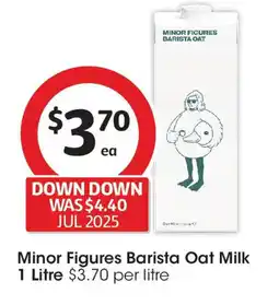 Coles Minor Figures Barista Oat Milk offer
