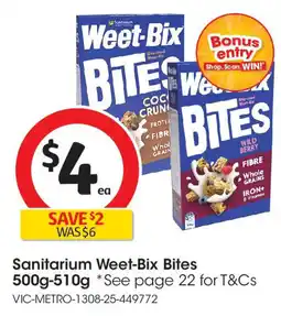 Coles Sanitarium Weet-Bix Bites offer