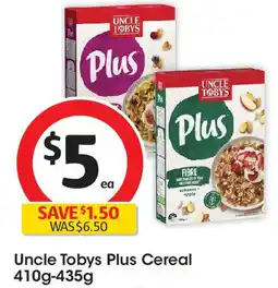 Coles Uncle Tobys Plus Cereal offer