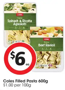 Coles Coles Filled Pasta offer