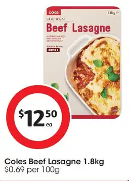 Coles Coles Beef Lasagne offer