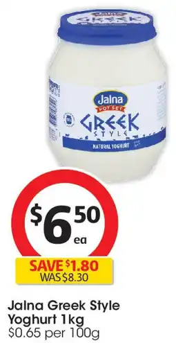 Coles Jalna Greek Style Yoghurt offer