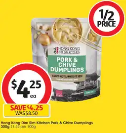 Coles Hong Kong Dim Sim Kitchen Pork & Chive Dumplings offer