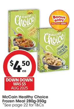 Coles McCain Healthy Choice Frozen Meal offer