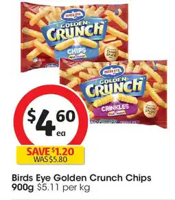 Coles Birds Eye Golden Crunch Chips offer
