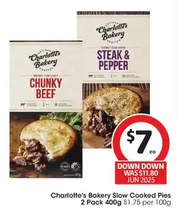 Coles Charlotte's Bakery Slow Cooked Pies offer