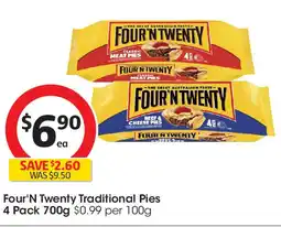 Coles Four'N Twenty Traditional Pies offer