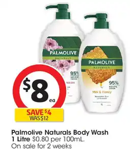 Coles Palmolive Naturals Body Wash offer
