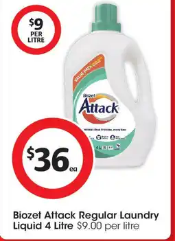 Coles Biozet Attack Regular Laundry Liquid offer