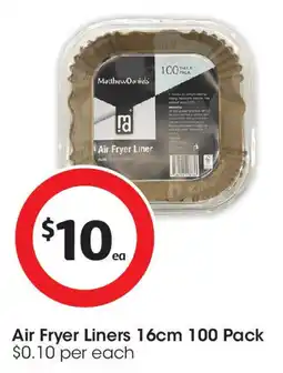Coles Air Fryer Liners 16cm offer