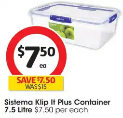 Coles Sistema Klip It Plus Container offer