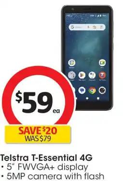 Coles Telstra T-Essential 4G offer