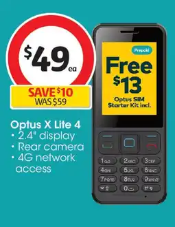 Coles Optus X Lite 4 offer