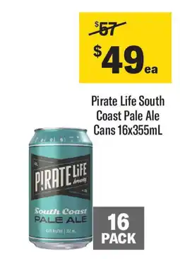Coles Pirate Life South Coast Pale Ale Cans offer