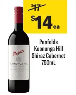 Coles Penfolds Koonunga Hill Shiraz Cabernet offer