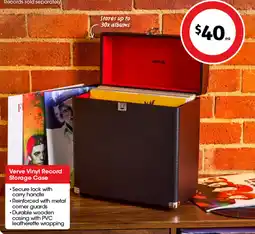 Coles Verve Vinyl Record Storage Case offer